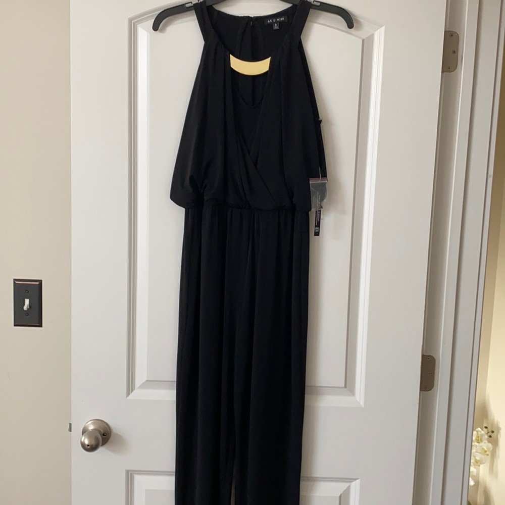 Black Drapey Jumpsuit NWT